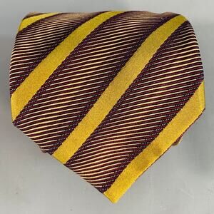 LUCIANO BARBERA Purple Olive Diagonal Stripe Jacquard Silk Tie